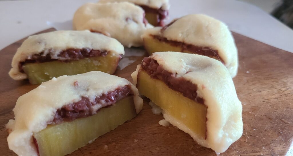 完成したいきなり団子の断面の写真